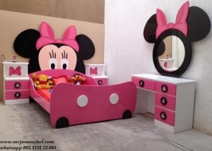 Tempat Tidur Anak Perempuan Karakter Micky Mouse